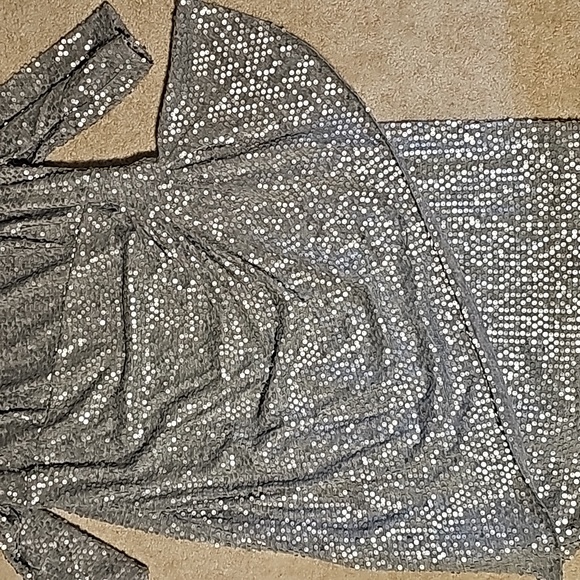 ALEX EVENINGS Women’s Size 20W Dress Evening Sequins Jersey Knit Stretch - Picture 6 of 6